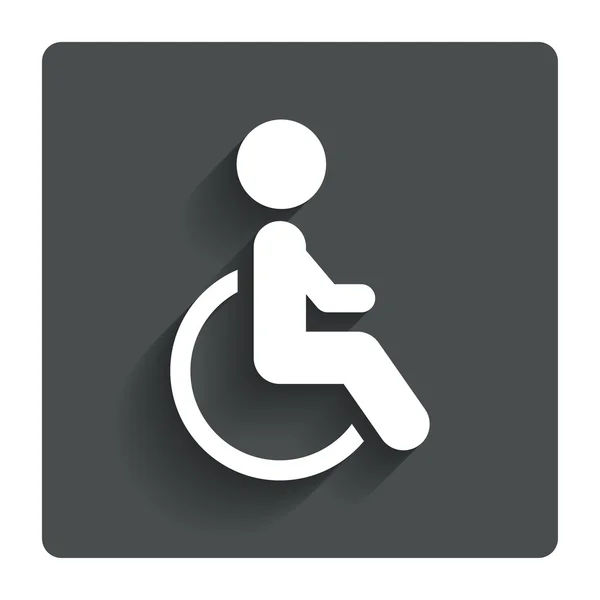 Ikony wyłączone znak. człowieka na wózku inwalidzkim symbol. — Wektor stockowy