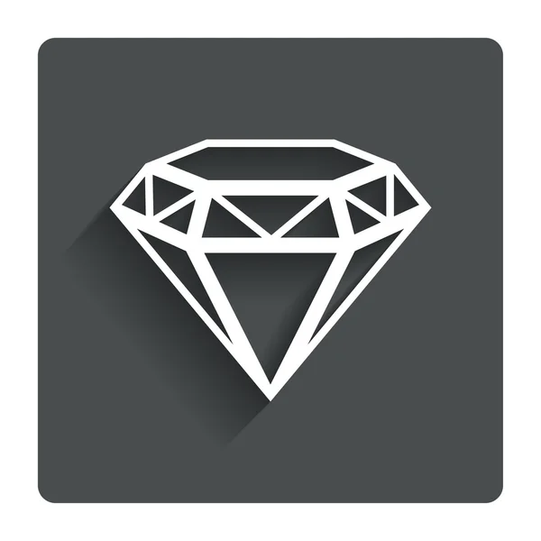 Icône en diamant. Symbole de bijoux. Pierre précieuse. — Image vectorielle