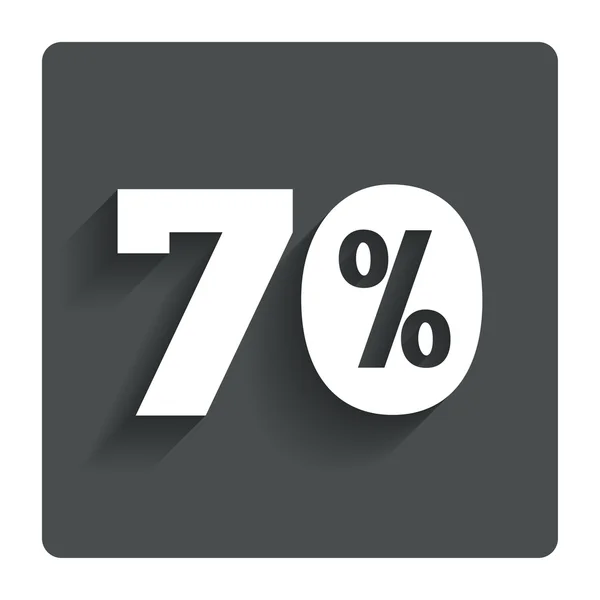 70 percent discount sign icon. Sale symbol. — Stock Vector