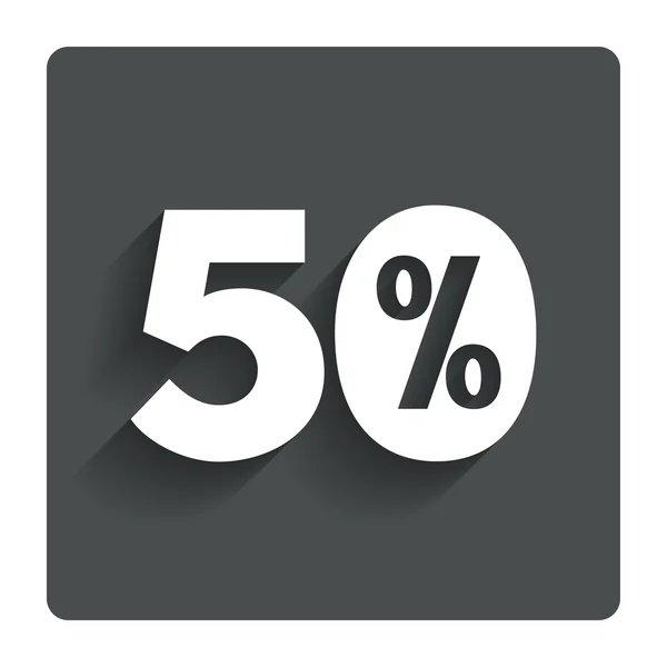 50 percent discount sign icon. Sale symbol. — Stock Vector