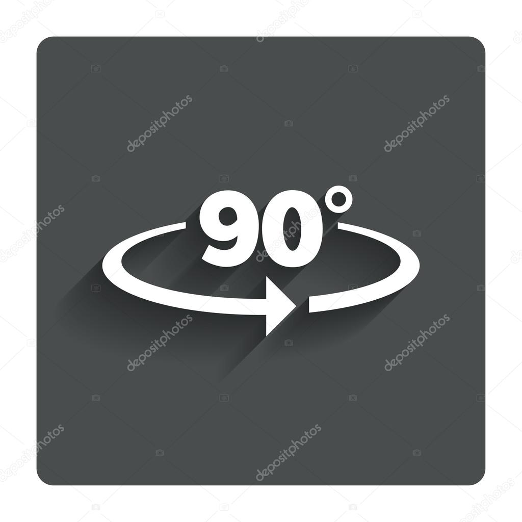 Ángulo 90 grados signo icono. Geometría símbolo matemático Vector de stock  por ©Blankstock 51090935