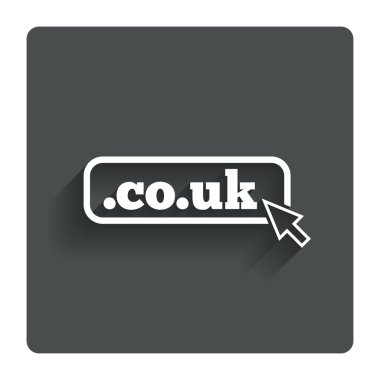 etki alanı co.uk işareti simgesi. İngiltere'de internet alt etki alanı