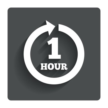 her saat işareti simgesi. tam dönüş oku.