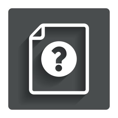 파일 문서 도움말 아이콘입니다. 물음표 기호.