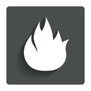 Ateş Alev işareti simgesi. Yangın sembolü.