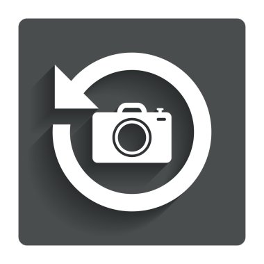 açık fotoğraf kamera işareti simgesi. simge değiştirme.