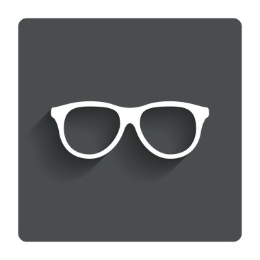 Retro gözlük işareti simgesi. gözlük çerçeve sembolü.