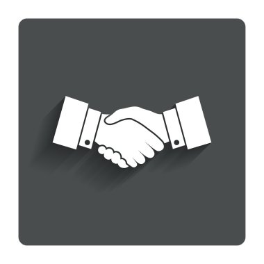 el sıkışma işareti simgesi. başarılı iş simgesi.