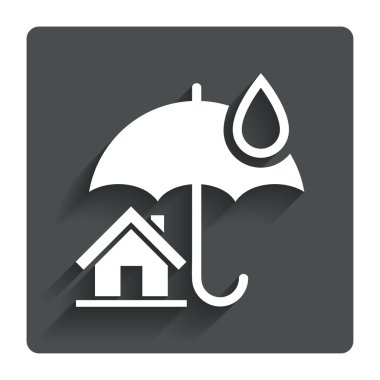 ev sigorta işareti simgesi. Emlak sigorta.