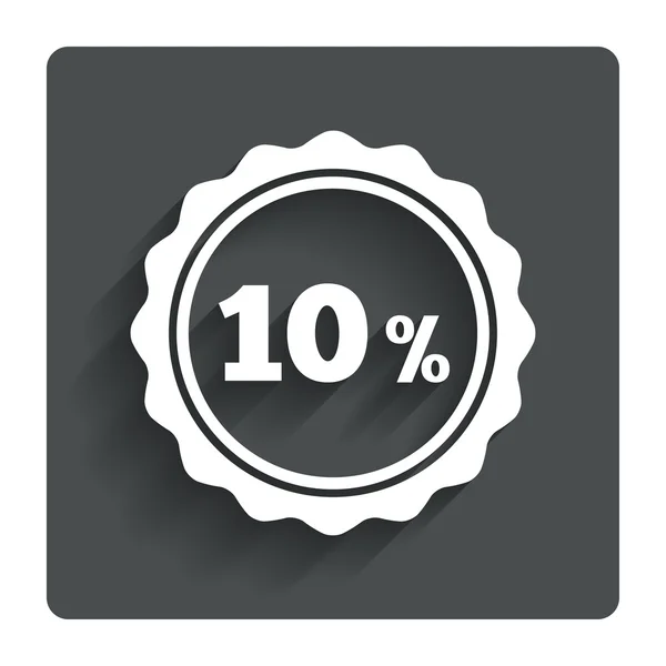 10 pour cent icône de signe de réduction. symbole de vente . — Image vectorielle