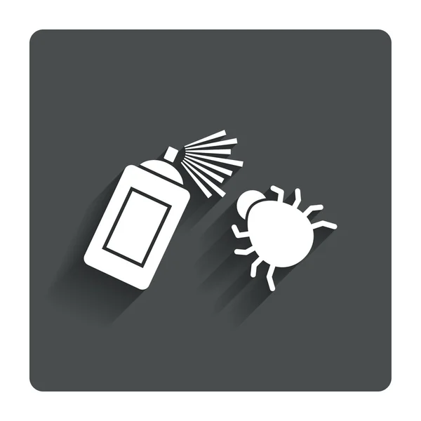 Bug icône de signe de désinfection. symbole de fumigation . — Image vectorielle