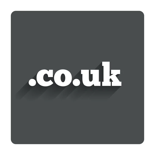 Ikona podepsat domény co.uk. UK internetové subdomény — Stockový vektor