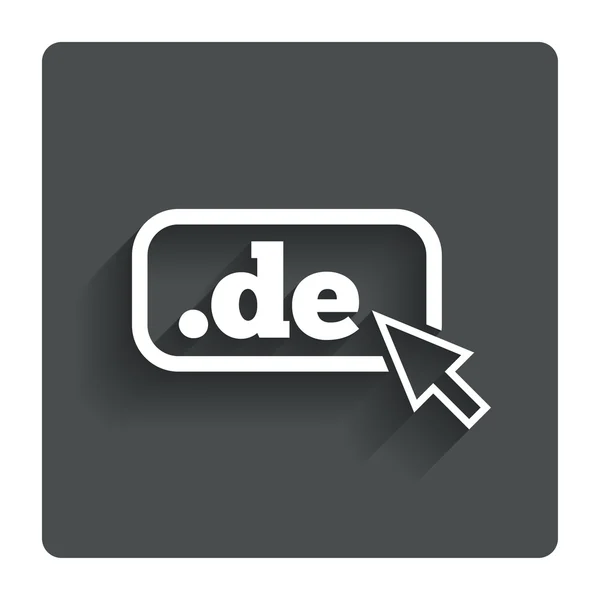 Domain DE sign icon. Top-level internet domain — Stock Vector
