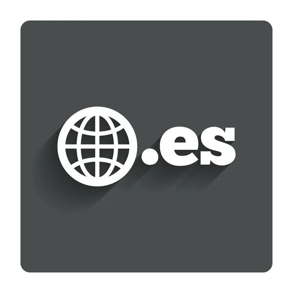 Icône de signe du domaine ES. Domaine internet de premier niveau — Image vectorielle