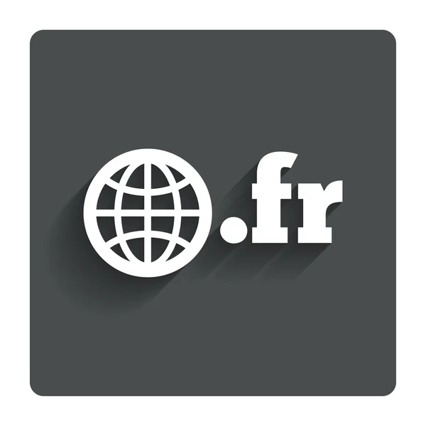 Domein fr teken pictogram. topniveaudomein voor internet — Stockvector
