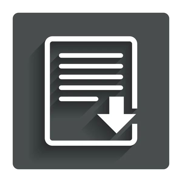 Download file icon. File document symbol. — Stock Vector