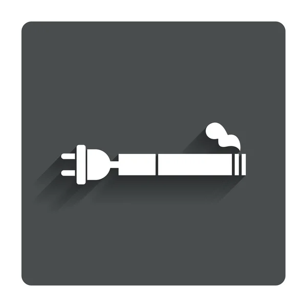 Dohányzás aláírás ikonra. e-cigaretta-szimbólum. — Stock Vector