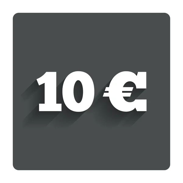 10 Euro segno icona. Simbolo valuta EUR . — Vettoriale Stock