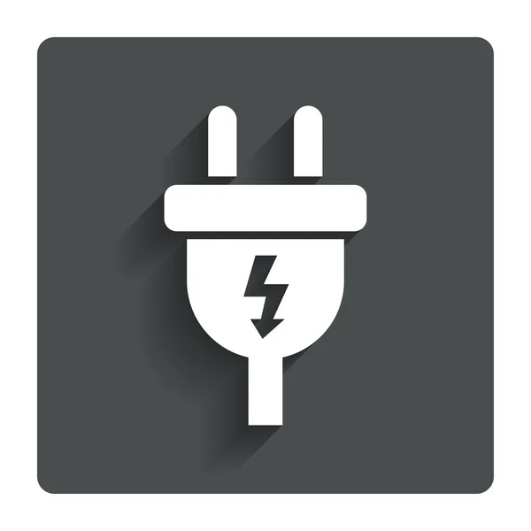 Wtyk elektryczny ikona znak. moc energii symbol. — Wektor stockowy