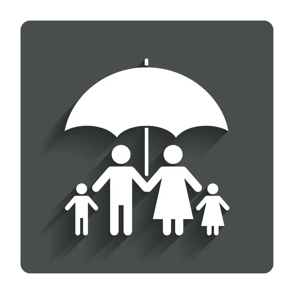 Vollständige Familienversicherung Symbol. Regenschirm-Symbol. — Stockvektor