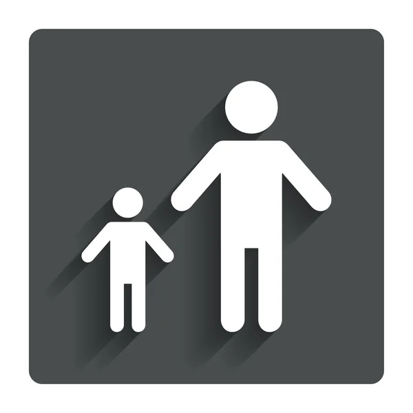 One-parent family with one child sign icon. — Stock Vector