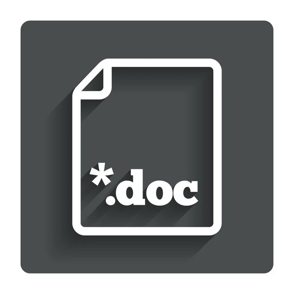 Document bestandspictogram. Download doc knop. — Stockvector