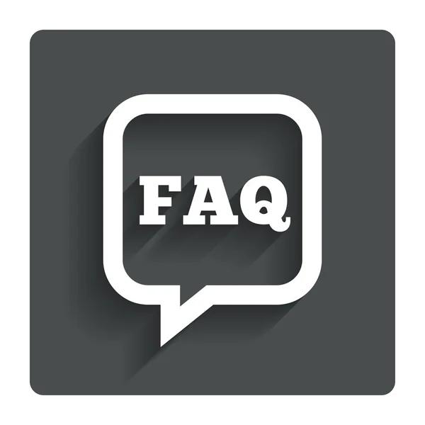 FAQ information sign icon. Help symbol. — Stock Vector