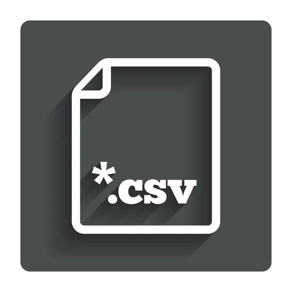 Icona del documento del file. Scarica il pulsante CSV . — Vettoriale Stock