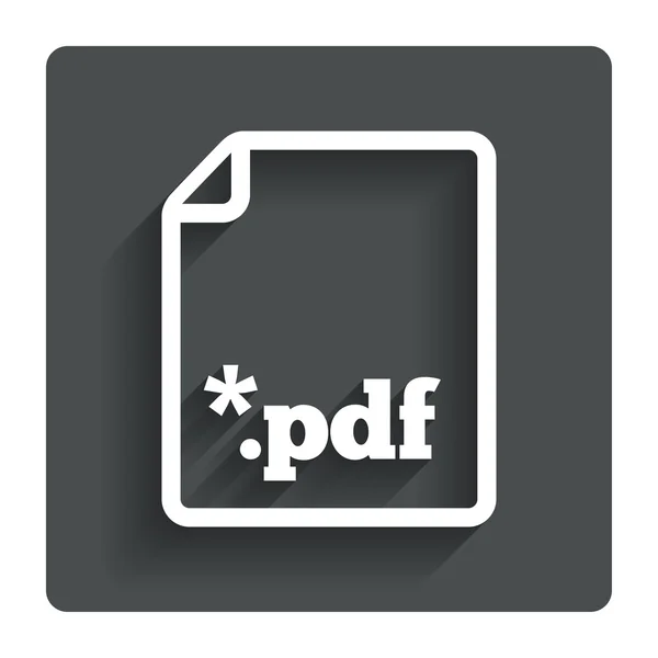 PDF fil dokumentikonen. Hämta pdf-knappen. — Stock vektor