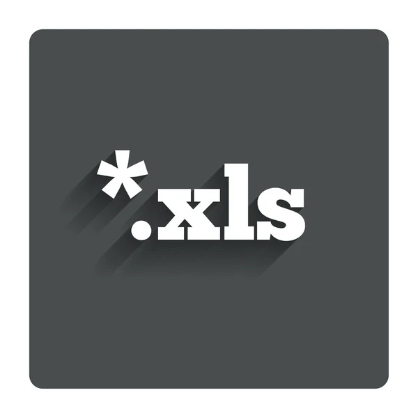 Excel-fil dokumentikonen. knappen Download xls. — Stock vektor