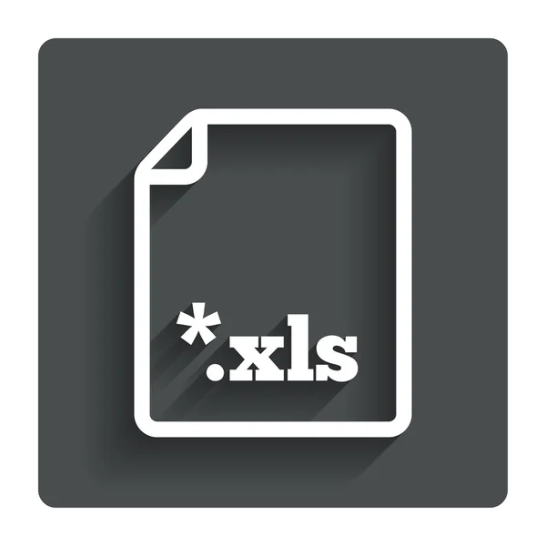 Excel-fil dokumentikonen. knappen Download xls. — Stock vektor