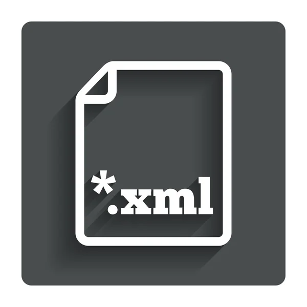 File document icon. Download XML button. — Stock Vector
