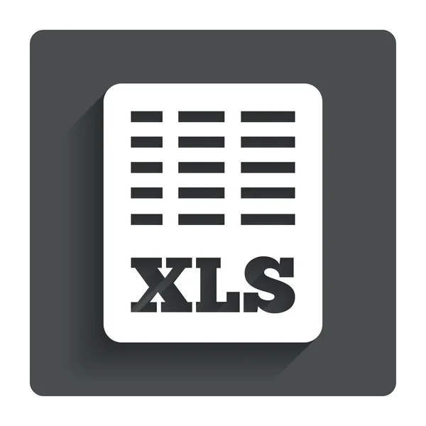 Значок документа Excel. Кнопка Xls . — стоковый вектор
