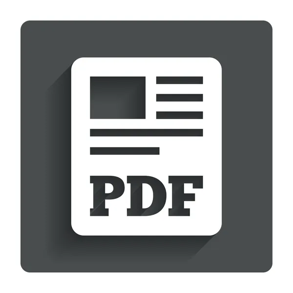 PDF fil dokumentikonen. Hämta pdf-knappen. — Stock vektor