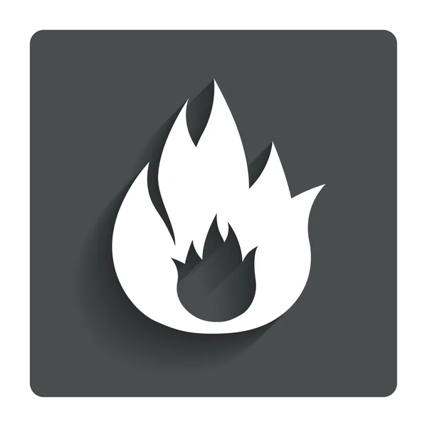 Brand vlam teken pictogram. vuur symbool. — Stockvector