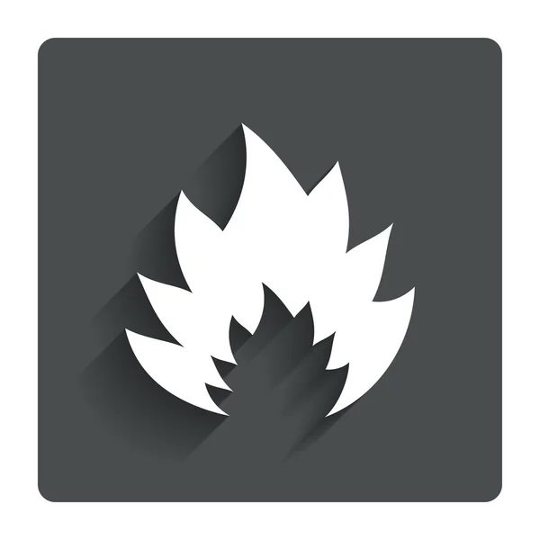Eld flamma tecken ikonen. värme symbol. — Stock vektor