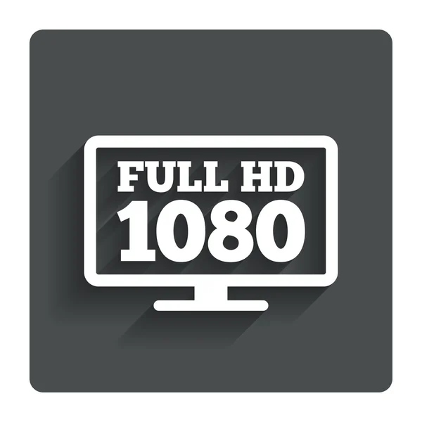 Plné hd širokoúhlé tv. 1080p symbol. — Stockový vektor