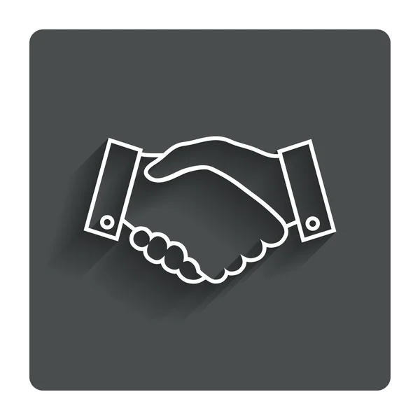 Handshake sign icon. Successful business symbol. — Stock Vector