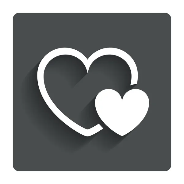 Icono de signo de corazones. Símbolo de amor . — Vector de stock