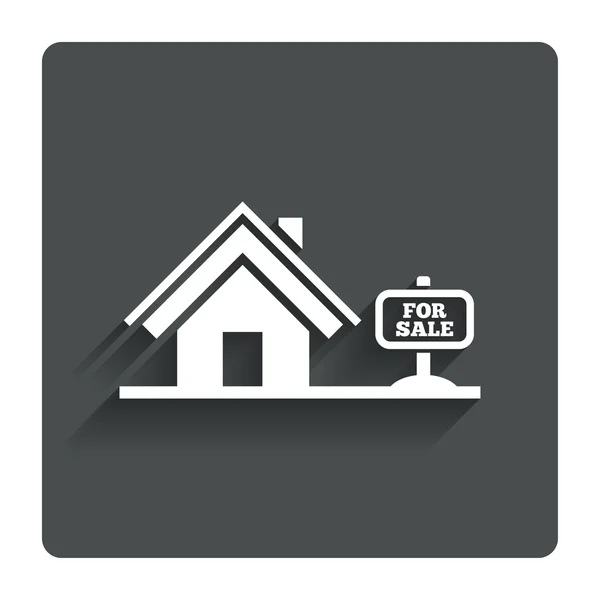 Huis teken pictogram. Huis for sale. Makelaar symbool. — Stockvector