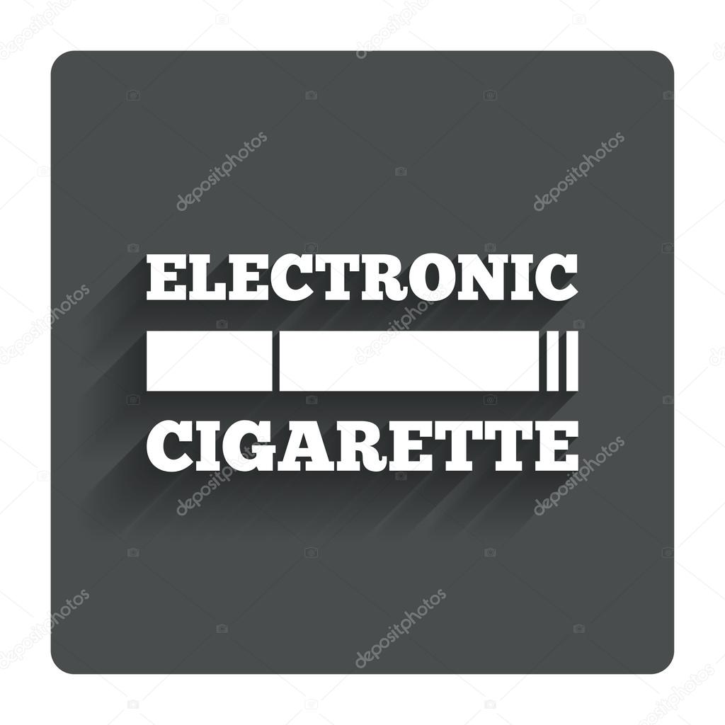 Smoking sign icon. E-Cigarette symbol.