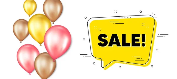 Satış Promosyonu Balonlar Sohbet Balonlu Reklam Pankartları Özel Fiyat Tabelası — Stok Vektör