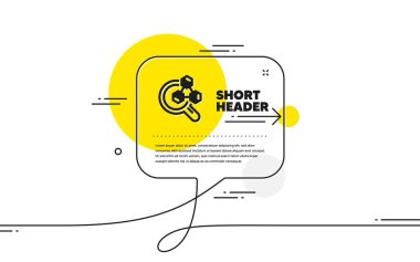 Kimya laboratuarı ikonu. Devamlı sohbet pankartı. Laboratuvar araştırma işareti. Analiz sembolü. Sohbet mesajında kimya laboratuarı simgesi. Yorum yap ve arka planda konuş. Vektör