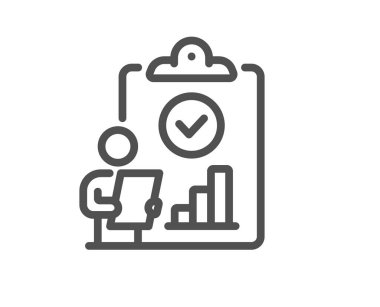 Satır simgesini incele. Kaliteli araştırma işareti. Doğrulama rapor listesi sembolü. Kalite tasarım elemanı. Satır biçimi denetleme simgesi. Düzenlenebilir felç. Vektör