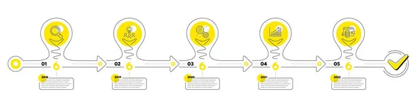 Infografika Biznesowa Linia Czasu Krokami Infografika Ścieżki Świetlówki Diagram Procesu — Wektor stockowy