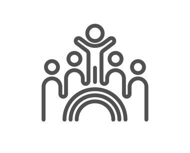 Giriş çizgisi simgesi. Özsermaye kültür işareti. Lgbt gökkuşağı sembolü. Kalite tasarım elemanı. Satır biçimi kapsama simgesi. Düzenlenebilir felç. Vektör