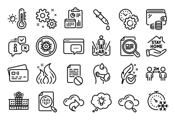 Vector Set Energy Hypoallergenic Tested Wrong File Line Icons Set — 스톡 벡터