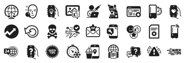 Eine Reihe Von Technologie Symbolen Wie Hilfe App Dateieinstellungen 24H — Stockvektor