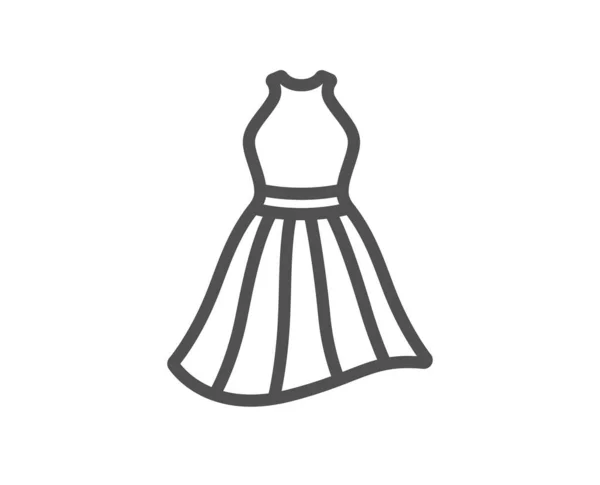 Icône Ligne Robe Panneau Robe Vêtement Femme Costume Mode Symbole — Image vectorielle