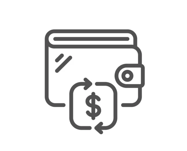 Brieftaschensymbol Überweisen Sie Geld Geldbörse Zeichen Cash Budget Symbol Qualitäts — Stockvektor